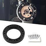 Jawmoy 1 Peça De Espaçador Adaptador De Volante De Carro Kit De Cubo De Volante De Alumínio Espaçador De Conversão De Adaptador De Cubo De Volante Almofada Espaçadora Do Cubo Do Volante Do Carro Para A Maioria Dos Veículos Preto 