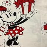 Jay Franco Disney Mickey Mouse E Minnie Mouse Retro Cortina De Chuveiro De Natal E Tecido Fácil De Cuidar Cortina De Banho Infantil Produto Oficial Da Disney 