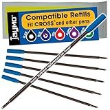 Jaymo Substituição Para Cross 8511 Mede 116 Mm De Comprimento Refil De Caneta Esferográfica 6 Azuis