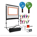Jazzminton Kit Completo Para Jogar Redes Raquetes Petecas