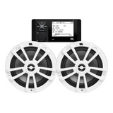 Jbl Receiver Marine Wake R3500 + Par Alto Falantes 6 Branco