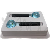 Jc Esfera Pequena Vidro Azul Gliter Cromoterapia Calmante Facial Massagem Relaxante
