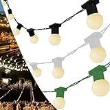 Jdr Varal De Luzes 10 Metros Preto Com Lâmpada Decoração Externo Iluminação E27 LED 1w Festão Gambiarra Para Jardim Casamento Led Branco Quente 110v