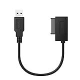 JDYYICZ Cabo Adaptador USB 3 0 Para 7 6 13 Pinos Slimline SATA Para Laptop CD DVD ROM Unidade óptica