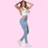 Jeans Claro Feminino Cintura Alta Modeladora Liso Básico