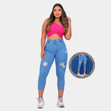 Jeans Feminino Capri Cintura