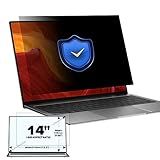 JEAPKA Tela De Privacidade Para Laptop De 14 Polegadas 16 9 Compatível Com Lenovo HP Dell Acer Samsung Protetor De Tela Com Filtro De Privacidade Para Laptop De 14 Polegadas Filtro De Privacidade Antibrilho De Luz Azul Removível Para Laptop