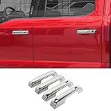 JeCar Acessórios De Acabamento De Tampa De Maçaneta De Porta F150 Compatíveis Com Ford F150 2021 2022 Capa De Maçaneta Externa Cromada 