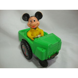 Jeep Maluco Mickey Estrela Brinquedo Antigo Não Funciona