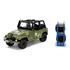 Jeep Wrangler 1992 Verde C/ Jogo Rodas Extras Jada 1/24