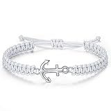 JENDEAR SHINE Pulseira De âncora Para Homens Pulseira De Corda Trançada à Mão Ajustável Joia Náutica De Surfe De Verão Presentes Para Homens Cobre