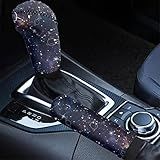 JEOCODY Capa De Botão De Mudança De Marchas Padrão Galaxy Prints Capa De Acessórios Automotivos Para Coleira De Handebol De Seletor Automático Conjunto De Capa De Freio De Mão De Veículos Decoração