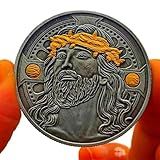 Jesus Cristo Fé Níquel Antiga Medalha De Prata Criativo Jogar Moeda Páscoa Paz Coleção Moeda Presente Sorte Desafio Moeda
