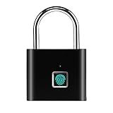 Jethrora Cadeado De Impressão Digital Com Carregamento USB Fechadura Eletrônica De Segurança Inteligente Ultraleve Para Porta Gaveta Armário Mala Bicicleta