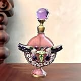 JFYSJ Frasco De Perfume Vintage De Vidro Vazio Recarregável Em Miniatura Frasco Antigo Decorativo De Cristal Beija Flor Decantador De Perfume