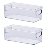 Jg 2 Organizadores Transparente Multiuso 23x11x8cm 1074