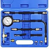 JIFETOR Kit De Medidor De Pressão Da Bomba De Injeção De Combustível- Conjunto De Ferramentas De Manômetro De Teste De Injetor De óleo Combustível De Carro Gasolina Gasolina 0-100psi- Universal Para Caminhão- SUV- Motocicleta- Quadriciclo- RV
