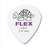 Jim Dunlop Palhetas De Guitarra Tortex Flex Jazz Iii, 1,14 Mm, Branco (468p1.14)