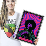 Jimi Hendrix Poster Quadro Placa Blues Bandas De Rock A3 43