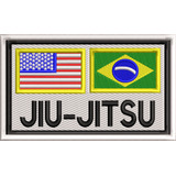 Jiu jitsu Bandeira Brasil Eua Patch