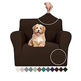 JIVINER Capas Elásticas Para Poltrona 1 Peça De Capas De Sofá De Cadeira Cheques Pequenos Capas De Sofá De 1 Lugar Com Fundo Elástico Para Crianças Animais De Estimação Pequeno Losango De Café 