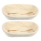 Jj 2 Peças De Massa Oval Banneton Brotform Dougn Rattan