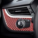 JmorCO Atualização De Fibra De Carbono Compatível Com BMW Z4 E89 2009 2016 Botão De Farol 1 Peça Vermelho