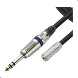Jms Cabos Cabo Extensor P2 Fêmea X P10 Stereo Fone Ouvido Retorno Profissional 4 Metros