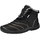 JMSUN Bota Masculina Inverno Botas De Algodão De Pelúcia Neve Quentes Ao Ar Livre