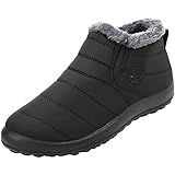 JMSUN Botas Femininas Botas Femininas De Neve De Inverno Com Forro De Pele Quente Botas Impermeáveis Ao Ar Livre Sapatos Confortáveis