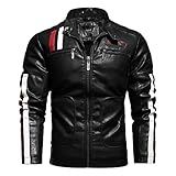 JMSUN Jaqueta Masculina Casaco Motociclista De Couro De Com Zíper Jaqueta Blusa Masculina De Inverno Quente Casaco Espessamento