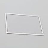JMXLDS Protetor De Tela LCD Com Moldura Superior De Vidro De Substituição Para Novo Console 3DS Branco