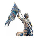 Joana D´arc No Cavalo Com Estandarte Estatueta Veronese