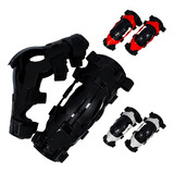 Joelheira Articulada Amx Off Road mx trilha enduro bike Cor Preto