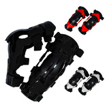 Joelheira Articulada Amx Off Road mx trilha enduro bike Cor Preto