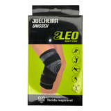Joelheira Compressão Esportiva 2leo Sl001g Cor Preto Cinza Tamanho G