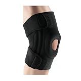 Joelheira De Compressão Ajustável Neoprene Tamanho Único Preta