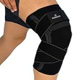 Joelheira De Compressão Armor Strap Elástica Ortopédica Profissional Para Academia Cross Musculação Fit Corrida Bike Volei Basquete Para Proteção E Recuperação Do Joelho Preto GG