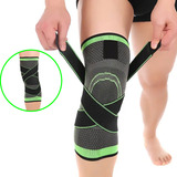 Joelheira De Compressão Ortopedica Ajustável Proteção Fitnes Cor Verde Tamanho Gg