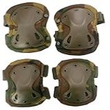 Joelheira E Cotoveleira Tática Esportiva Airsoft Paintball -WOODLAND-