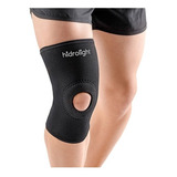 Joelheira Neoprene Reforço Patelar Longa Preta Hidrolight