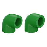 Joelho Cotovelo 90 Ppr Verde Água Quente Fria 75mm 2 Unid