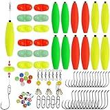 JOGFFDE Kit De Fabricação De Equipamentos De Pesca De Gato Acessórios De Equipamento De Peixe Gato 139 Peças Equipamento De Peixe Gato Com Flutuadores De Peixe Gato Ganchos Giratórios Botões De