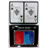 Jogo 02 Baralhos Poker Truco Profissional 100 Plástico