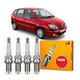 Jogo 04 Velas Ignição Ngk Fiat Strada Renault Clio Megane