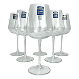 Jogo 06 Taças De Vinho Cristal Bohemia Ardea 450ml