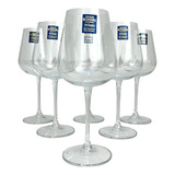 Jogo 06 Taças De Vinho Cristal Bohemia Ardea 450ml