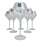 Jogo 06 Taças De Vinho Cristal Bohemia Loxia 610ml