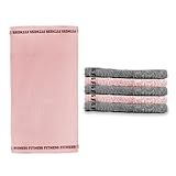 Jogo 06 Unid- Toalha De Rosto Esportiva Para Academia 100- Algodão Máxima Absorção -Rosa E Grafite-