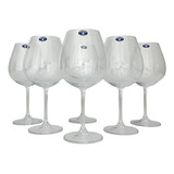 Jogo 06 Unidades De Taças Vinho Tinto 650ml Cristal Bohemia